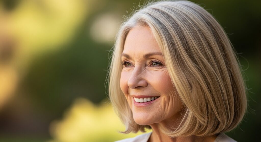 Wavy Buttery Blonde Lob