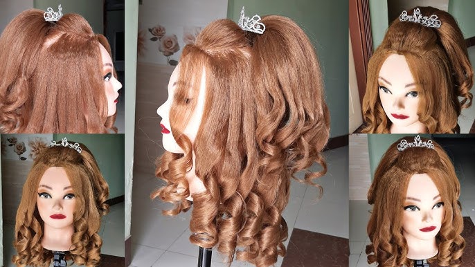 Wavy Pirate Hairstyle with Crown Accessory