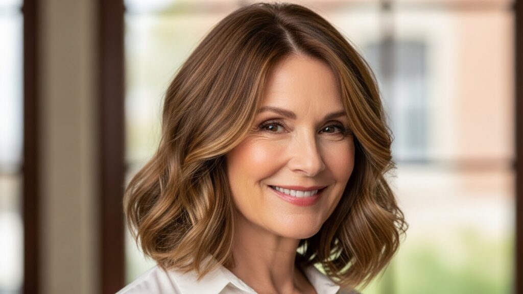 Wavy Shoulder-Length Cut