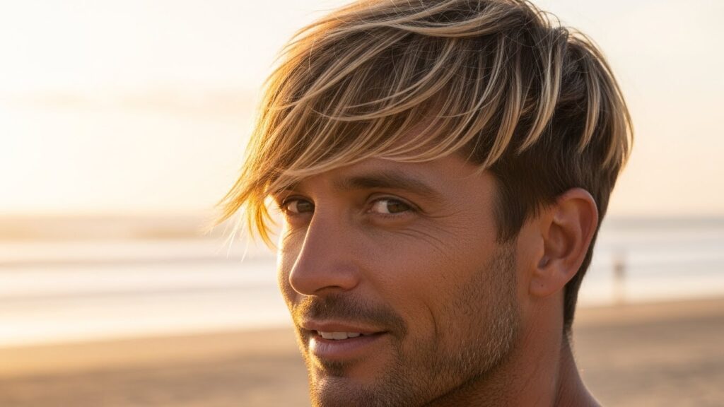 Blonde Surfer Swept Style