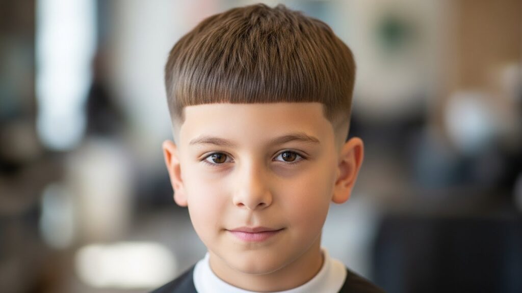 Caesar Cut with Textured Fringe