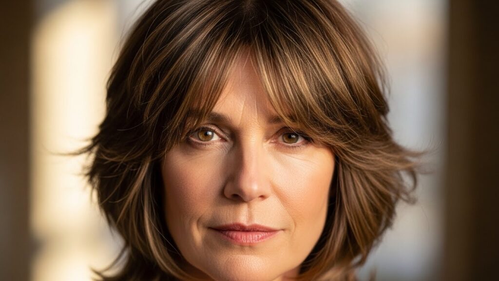 Chin-Length Shag With Wispy Bangs