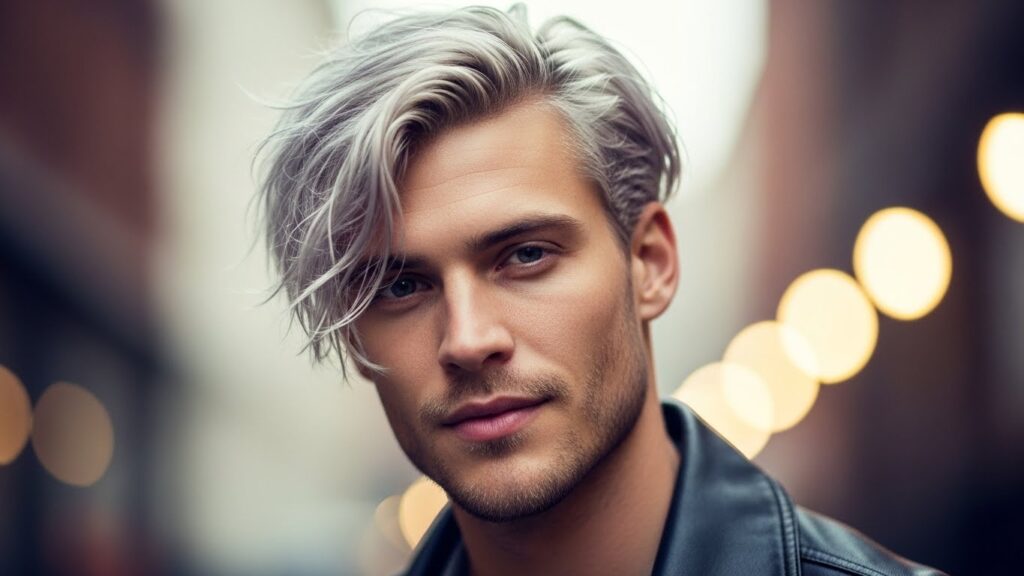 Cool Blonde Waves Side Sweep