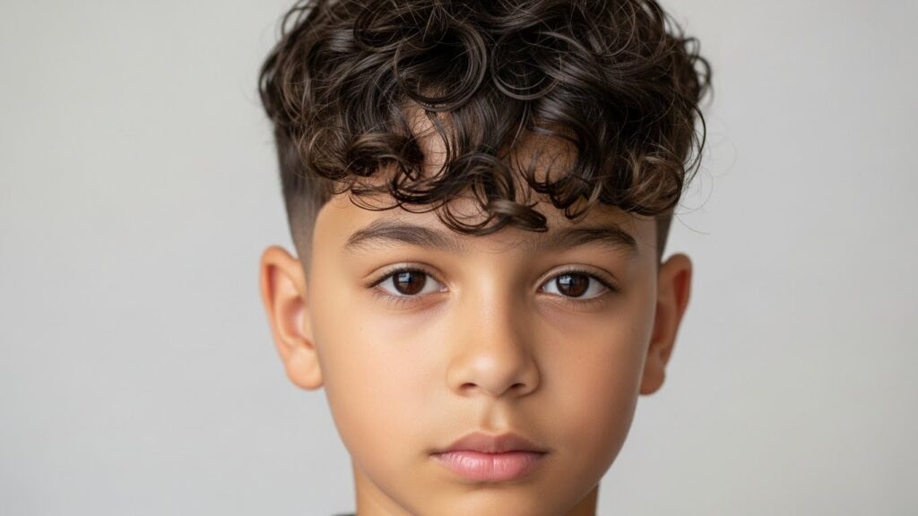 Curly Fringe with Undercut