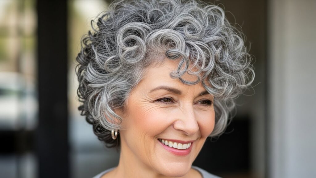 Curly Pixie with Volume