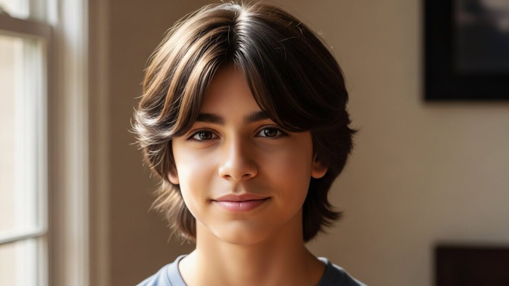 Curtain Bangs with Mid-Length Sides