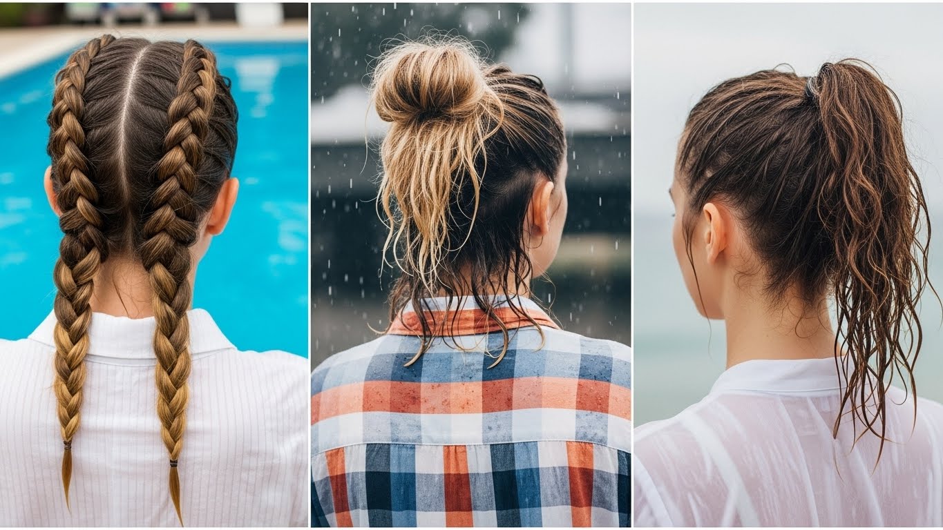 Cute Pool & Rainy Day Hairstyles You Need to See Before Trying