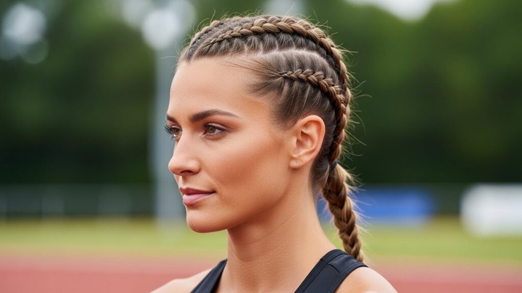 Double Dutch Braids Low Ponytail