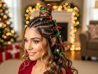 Eye-Catching Christmas Tree Hair Ideas Perfect for the Holidays
