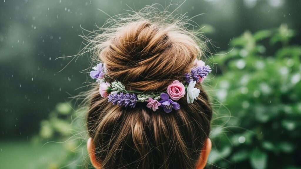 Floral Messy Updo