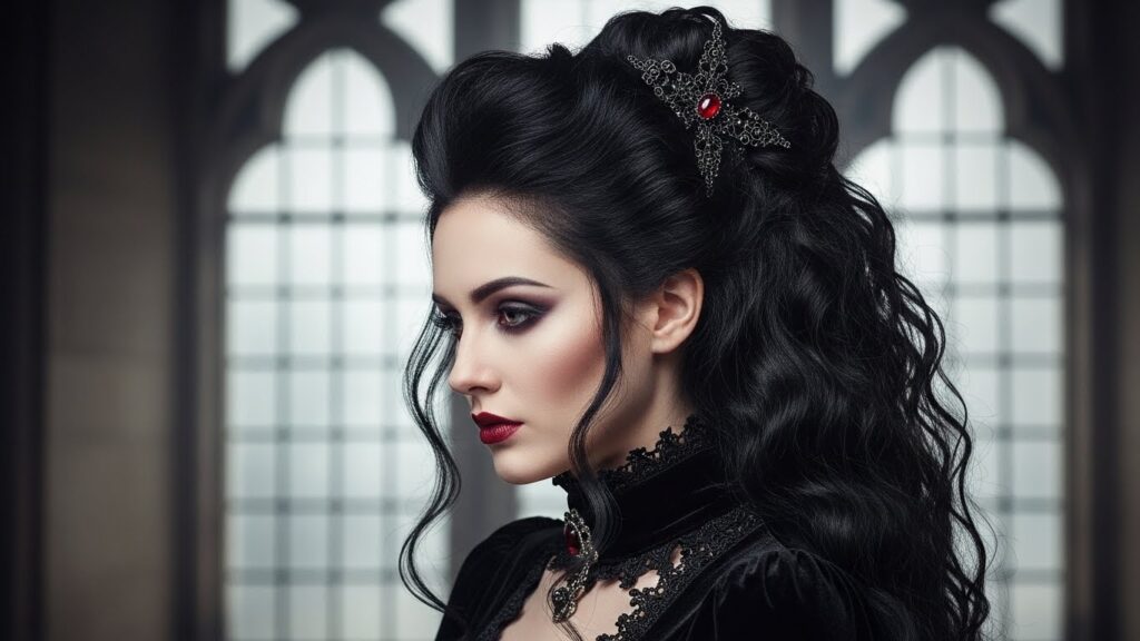 Half-Up Gothic Waves