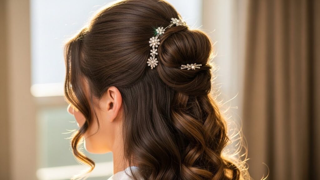 Half-Up, Half-Down with Curls