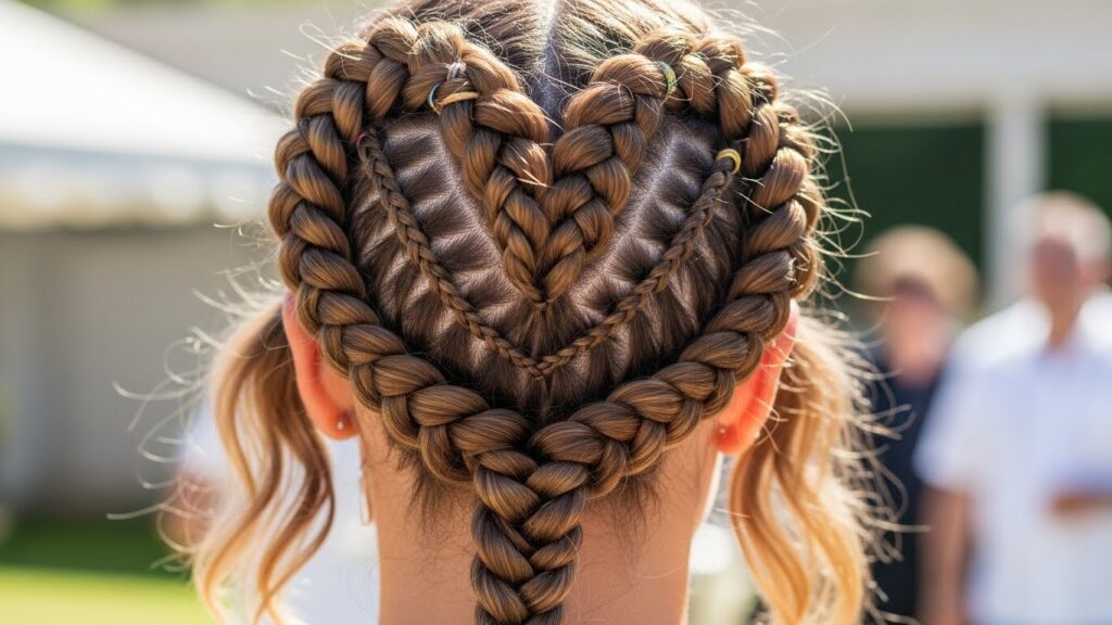 Heart-Shaped Rope Braids