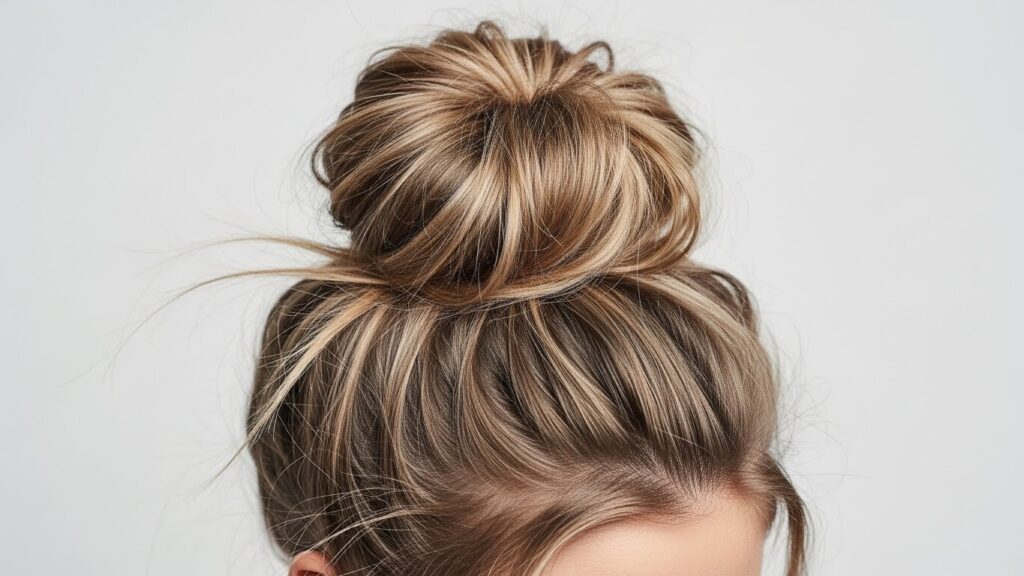 High Textured Messy Bun
