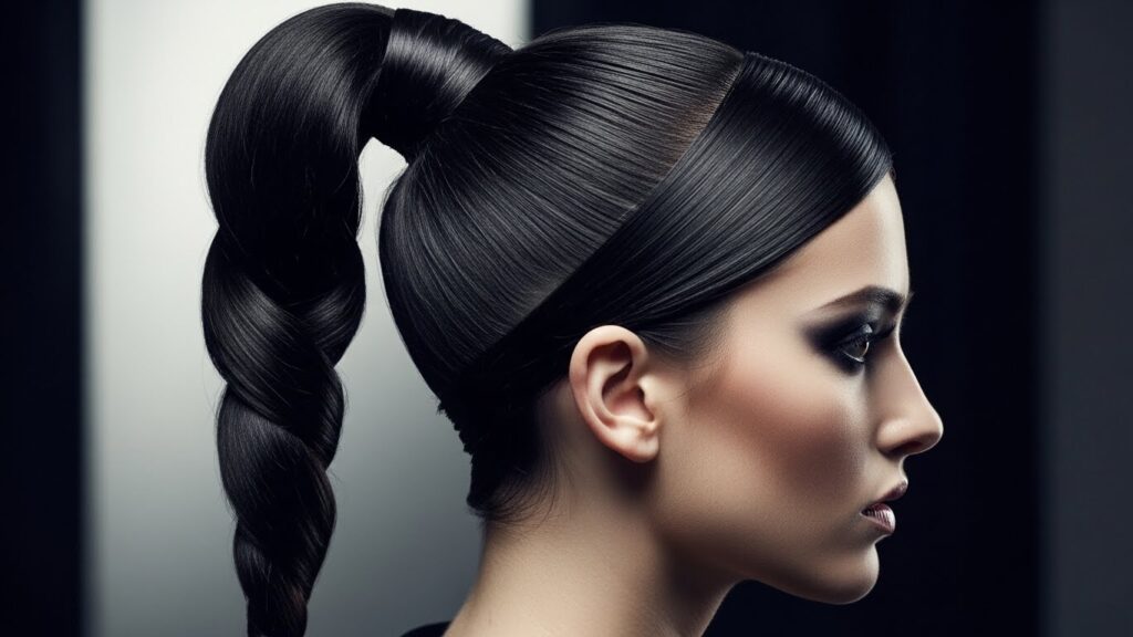 High Twisted Ponytail