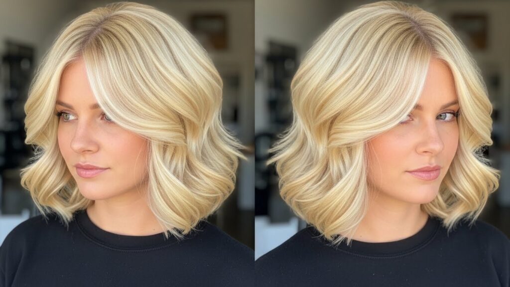 Layered Bob with Curls