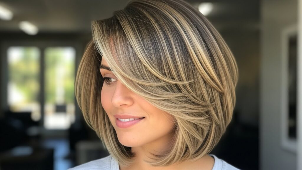 Layered Bob with Highlights