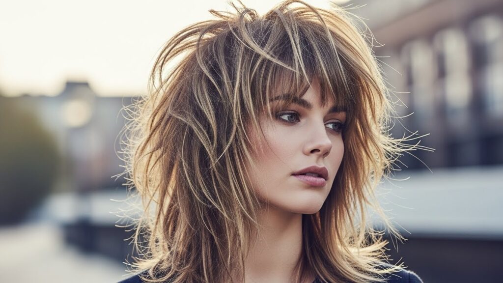 Layered Wolf Cut Thick Hair