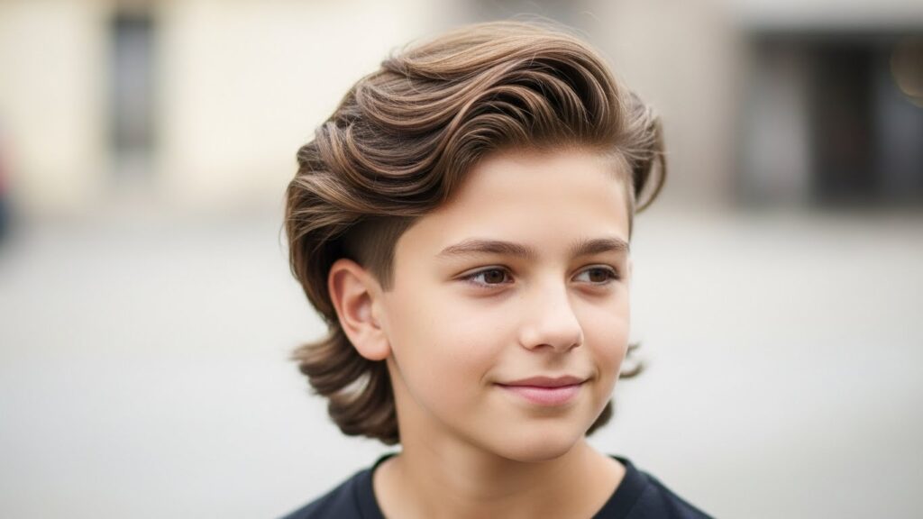 Long Wavy Top with Short Sides