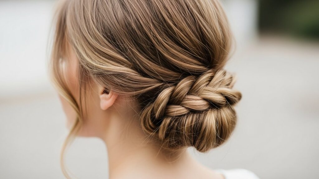 Loose Braids into Low Bun