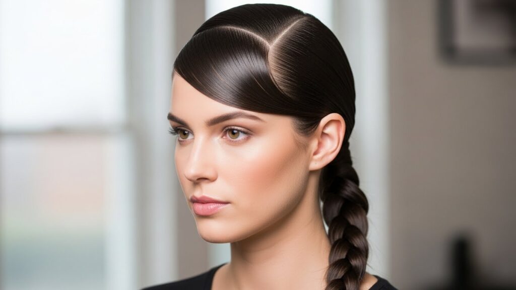 Low Side Braid Slicked-Back
