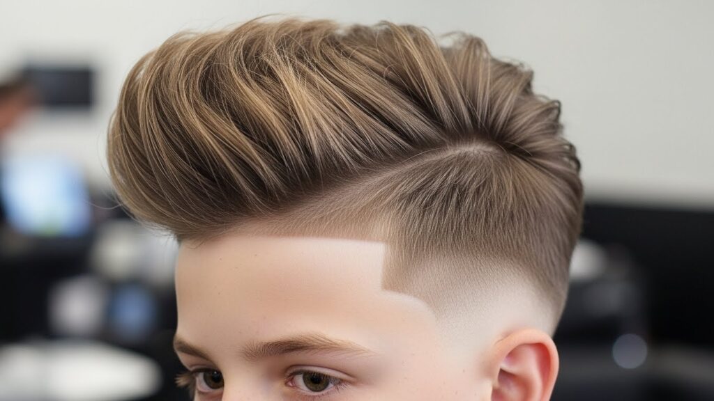 Messy Quiff with Tapered Sides
