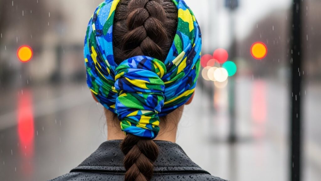 Scarf Wrapped Ponytail