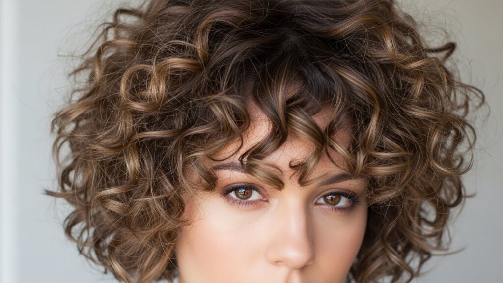 Short Mushroom Brown Curls