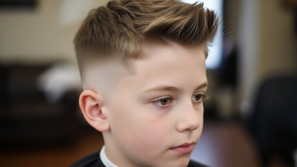 Short Textured Crop with Fade