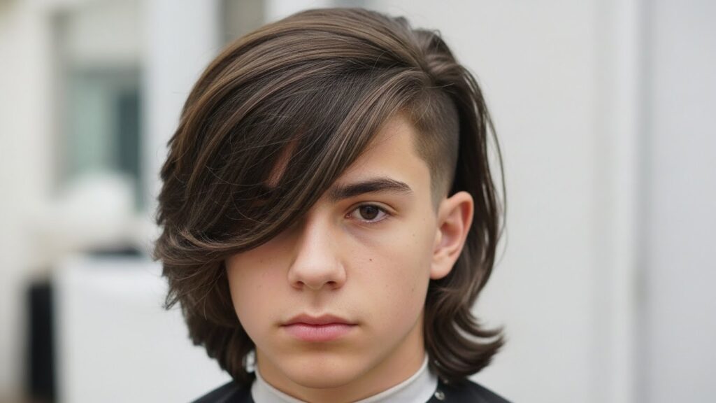 Side-Swept Long Bangs