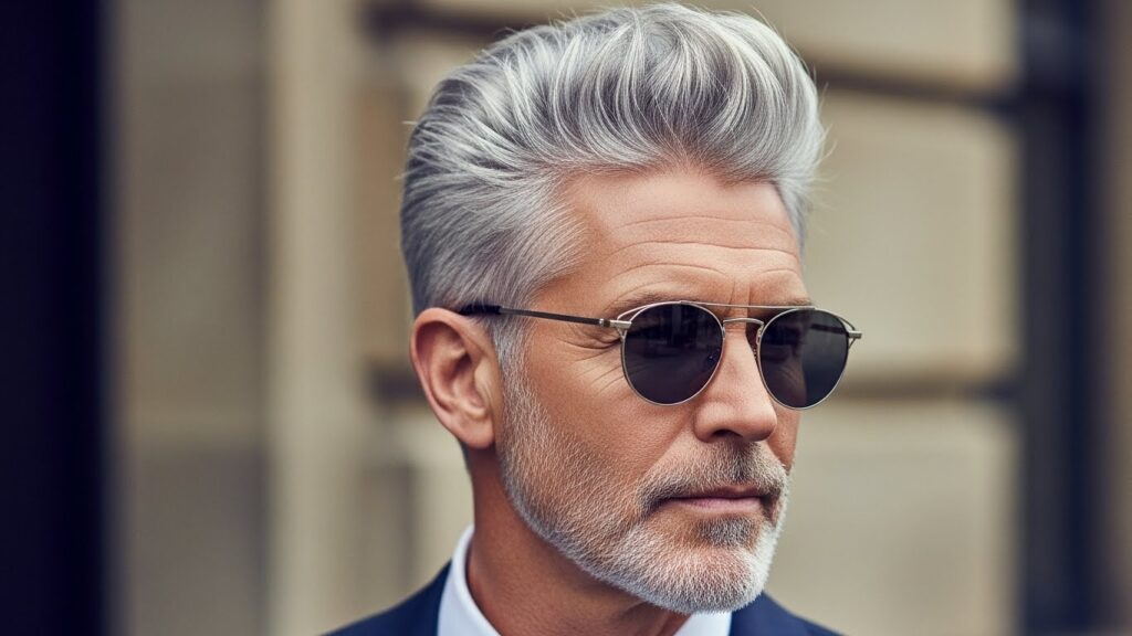 Silver Textured Quiff