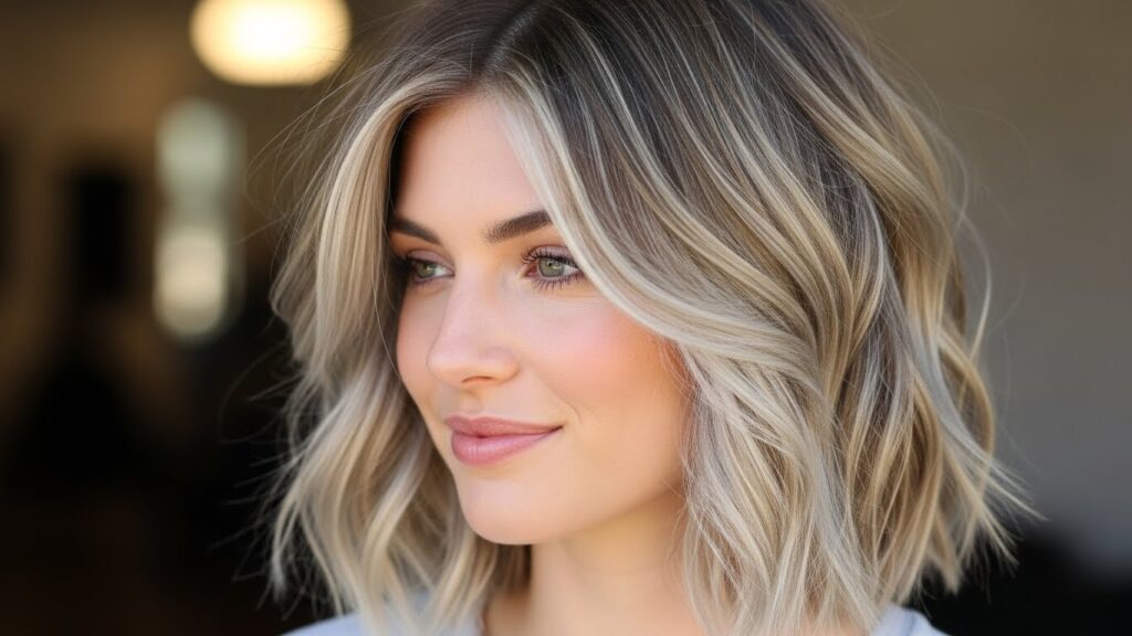 Textured Bob Ash Blonde