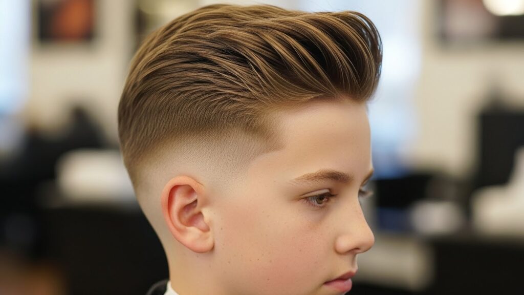 Textured Comb Over with Low Fade