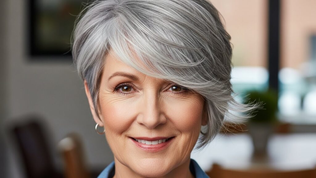 Textured Pixie with Side Sweep