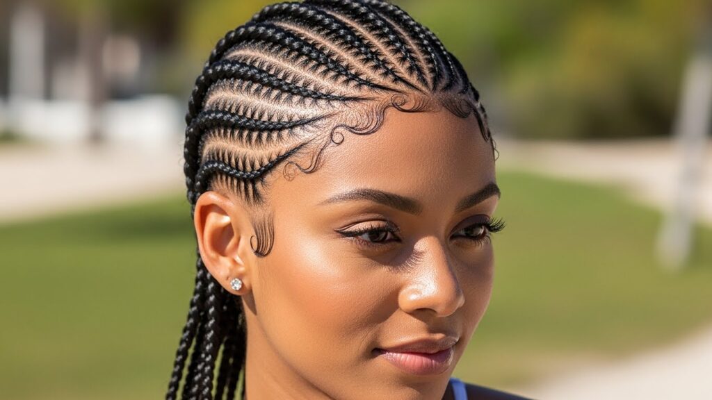 Tight Cornrows Twist Design