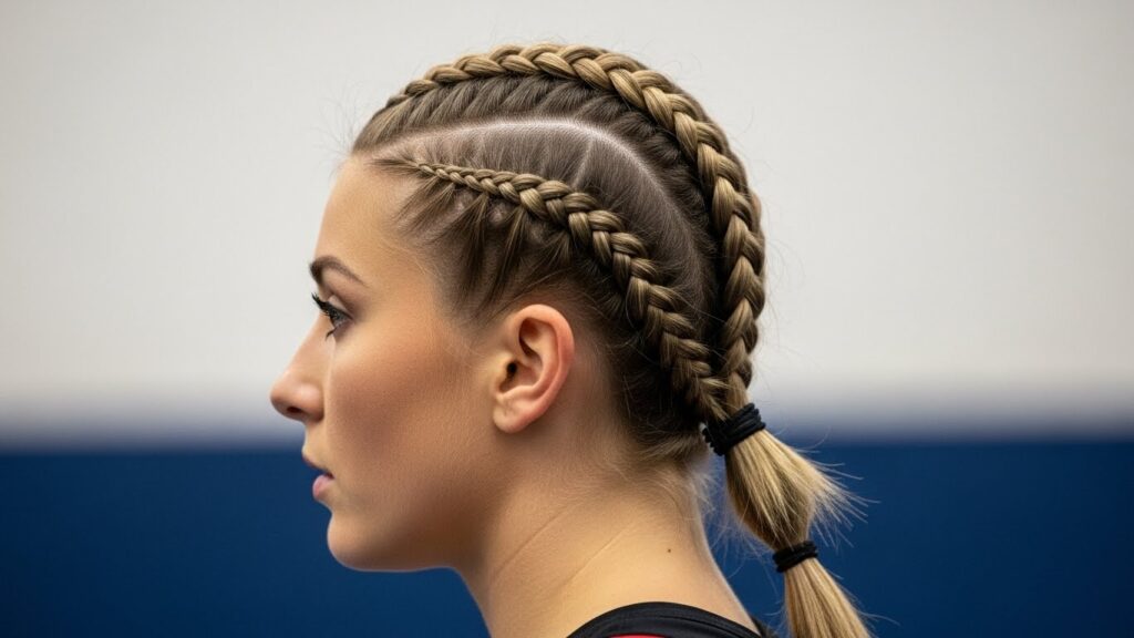 Triple Braids into Low Ponytail