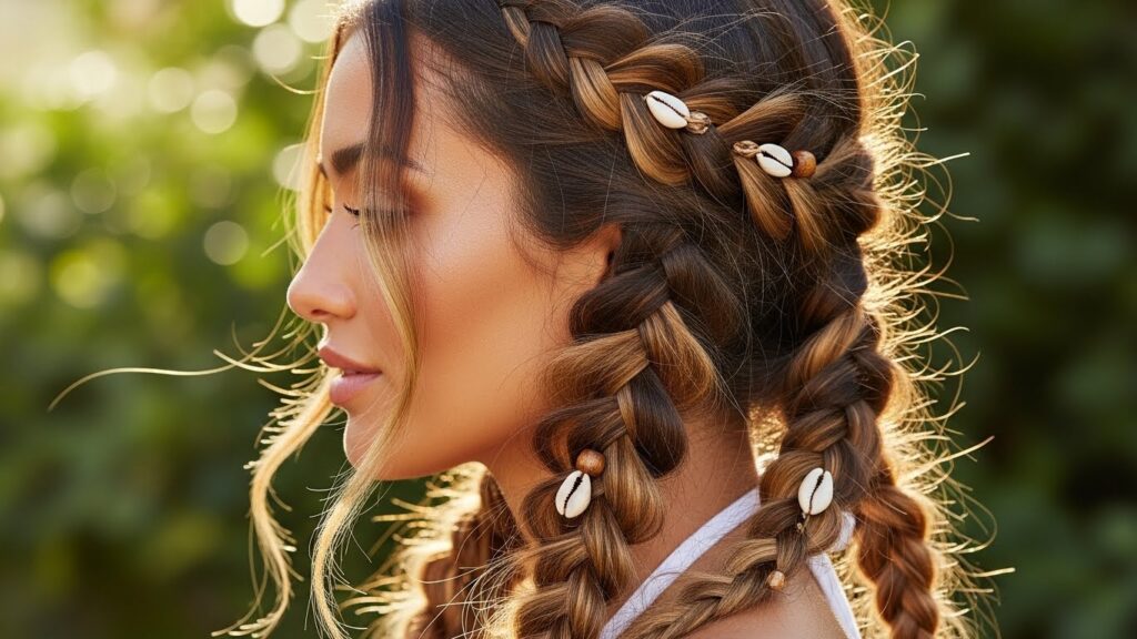 Tropical Double Braids Texture