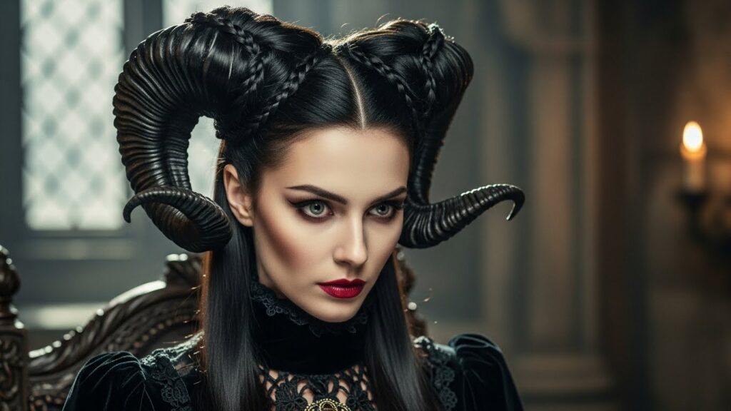 Twisted Horn Bun Vampire Style