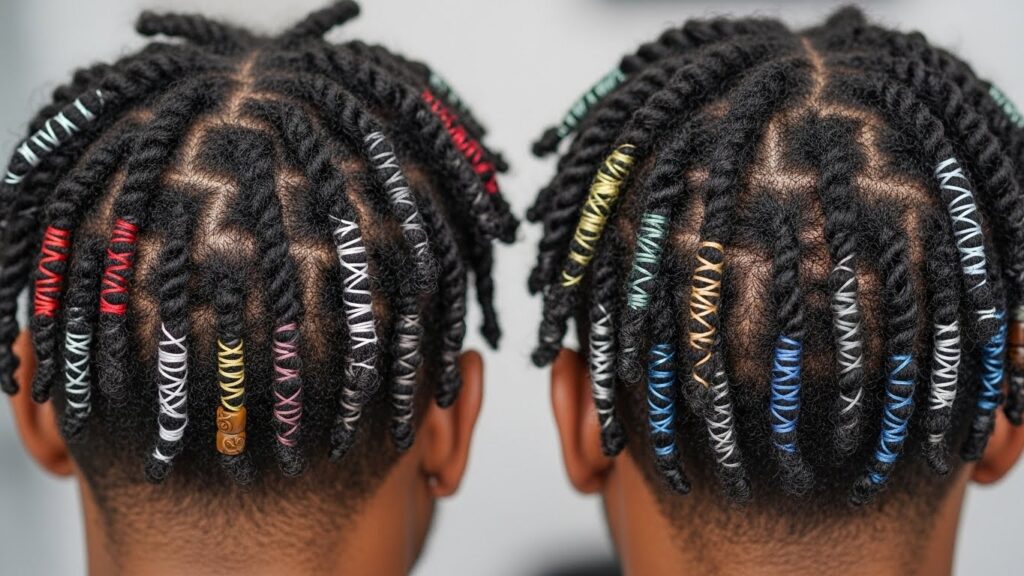 Twists with Beads or Thread