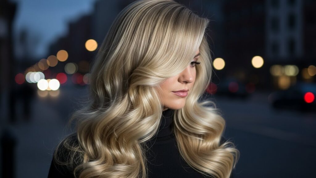 Voluminous Blonde Waves