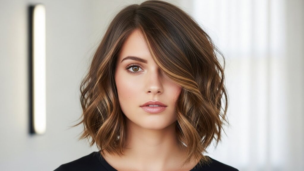 Wavy Asymmetrical Bob