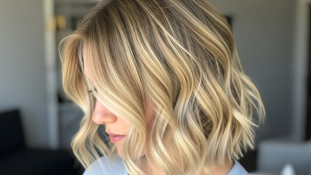 Wavy Blonde Bob