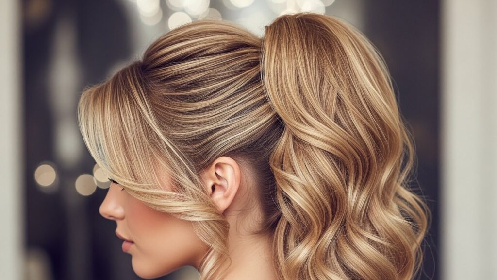 Wavy Blonde Ponytail