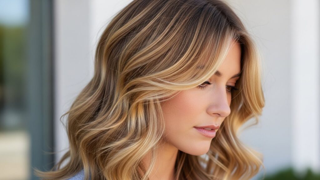 Wavy Dark Blonde Layers