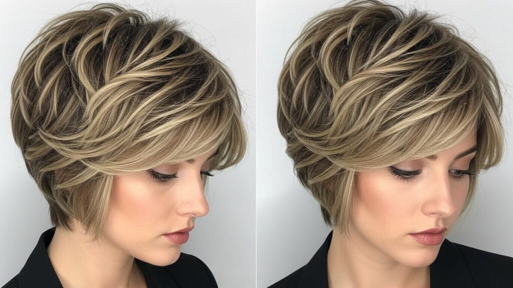 Wavy Layered Pixie Cut